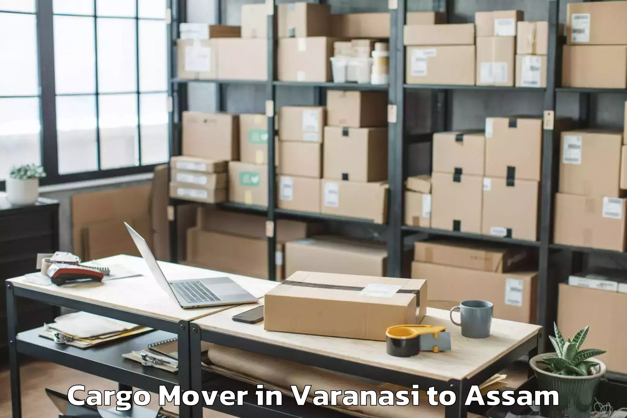 Book Varanasi to Lumding Railway Colony Cargo Mover Online